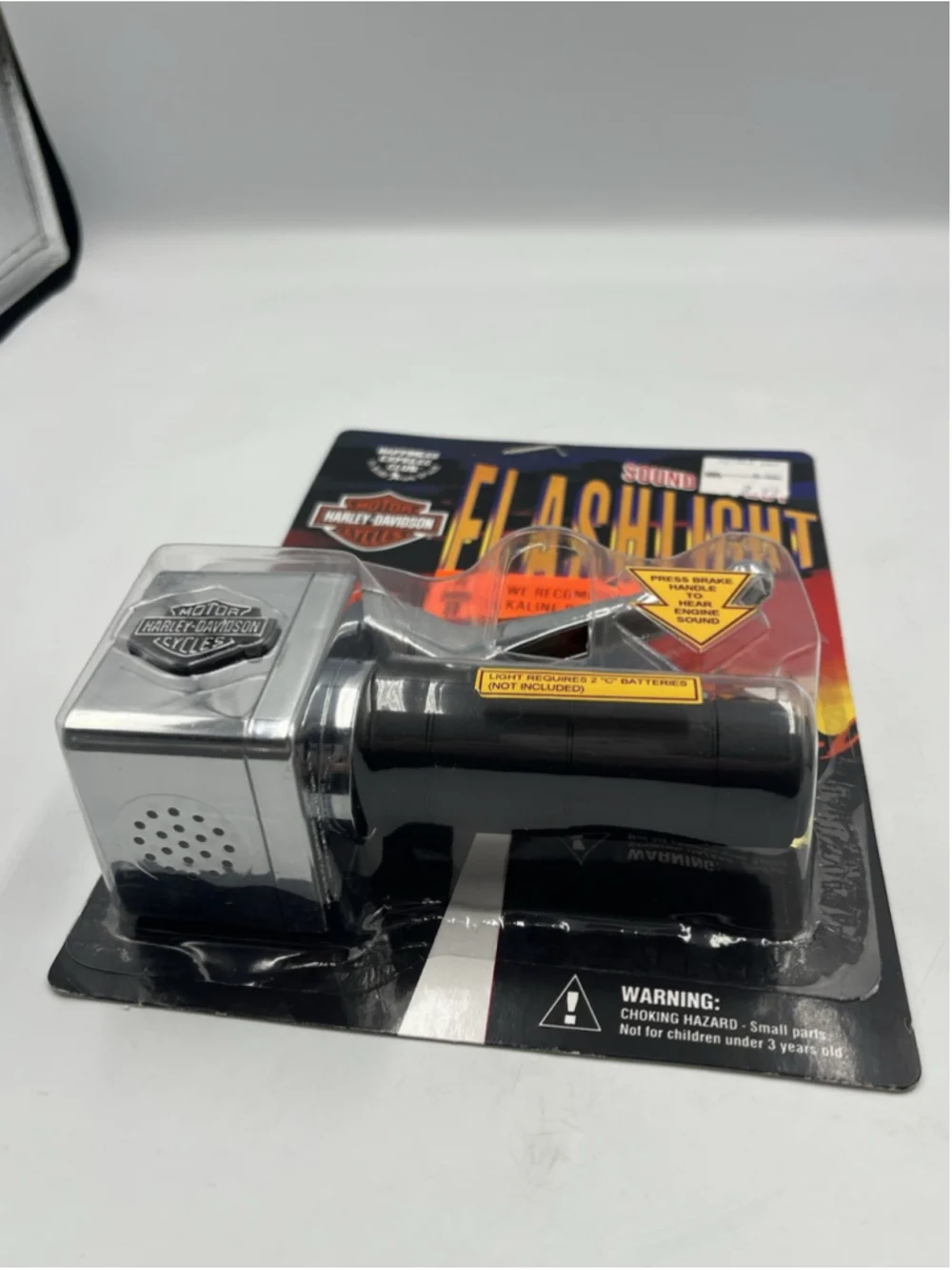 Harley-Davidson Sound Effect Flashlight 1995 Licensed New Carded Motorcycle Toy
